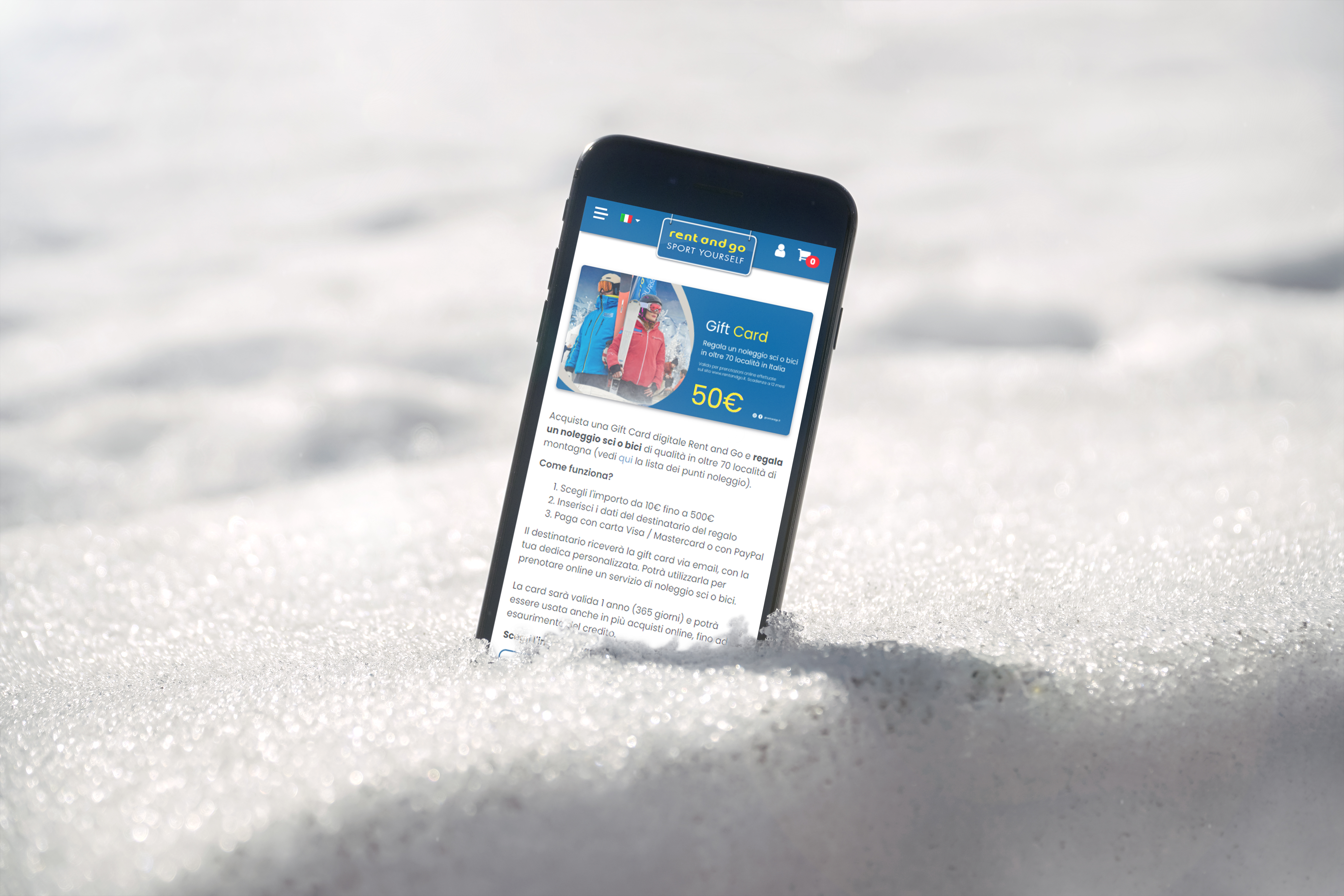 Entdecken Sie die Gift Card von Rent and Go